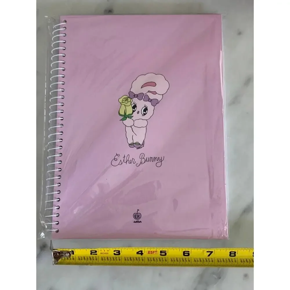 NIP Esther Bunny Lavender Hard Cover Spiral Notebook